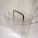 1970s plexiglass magazine rack