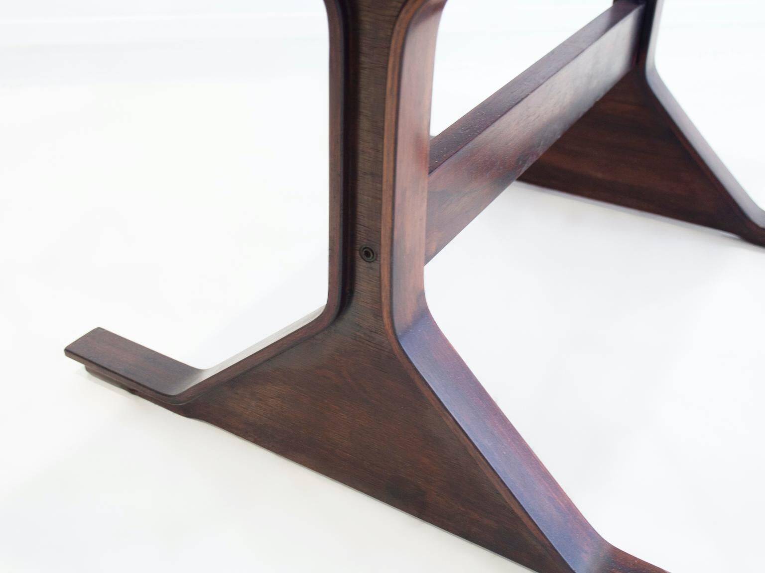 Modern mid-century wooden desk by Gianfranco Frattini for Bernini