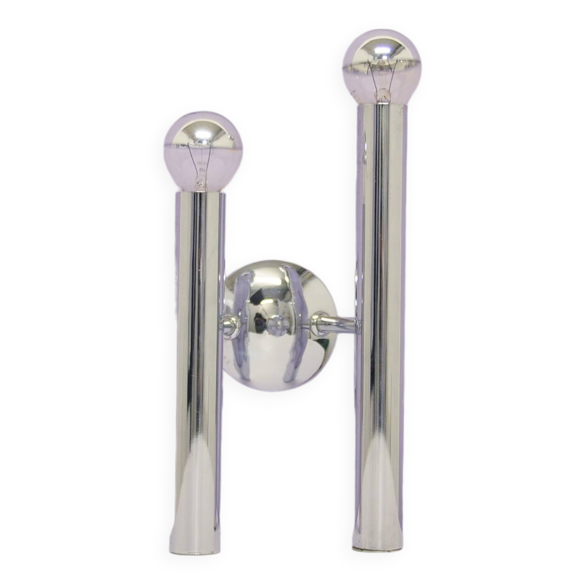Vintage chrome tube wall lamp