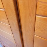 Vintage Maison Regain elm wardrobe from the 70s and 80s