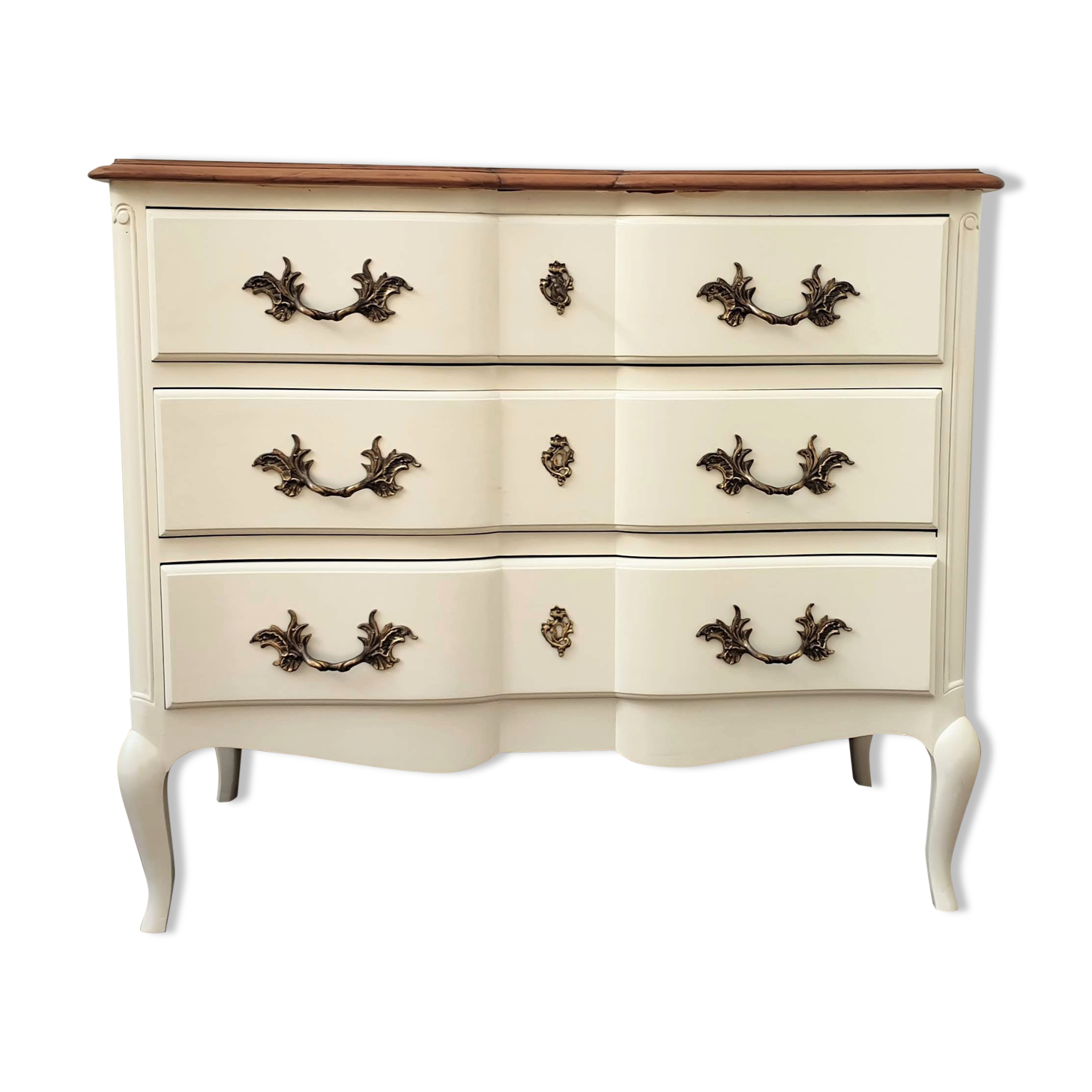 Creme white chest of drawers