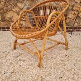 Rattan armchair 1960
