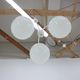 Mid-century white chandelier, Kamenický Šenov, 1970´s.