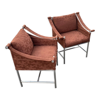 2 fabric armchairs