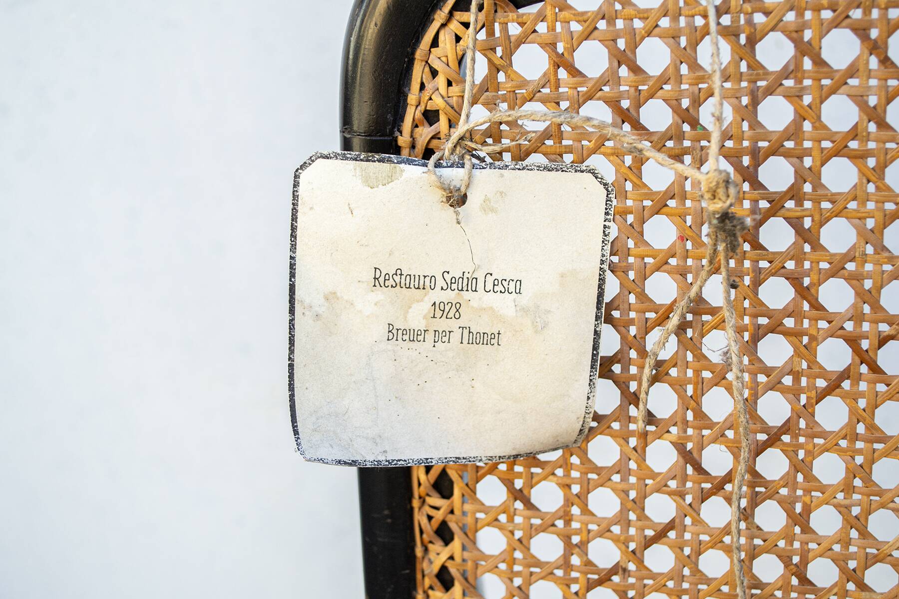 Rare Sedie Cesca, early version intrecciata a mano con seduta curvata Anni