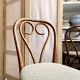 Heart bistro chair in beech and green wool