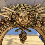 Gilded wooden mirror Regency style 54 x 95 cm