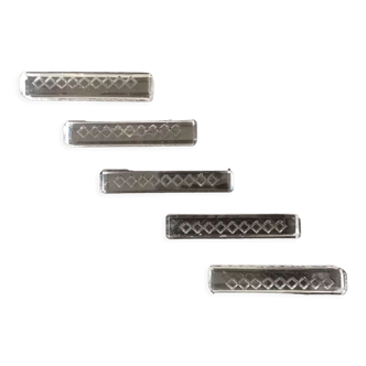 Lot de 5 repose-couteaux modernistes en cristal taillé - Années 1950/1960