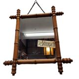 Vintage Faux Bamboo Mirror, 1950s