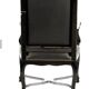 Lacquered and carved moulded wooden armchair