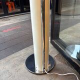 Vintage design floor lamp in chrome and white metal 70'