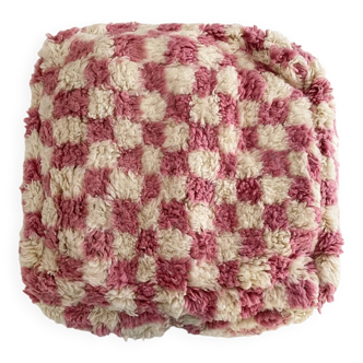 Moroccan pouf-Custom checkered pouf-berber moroccan pouf