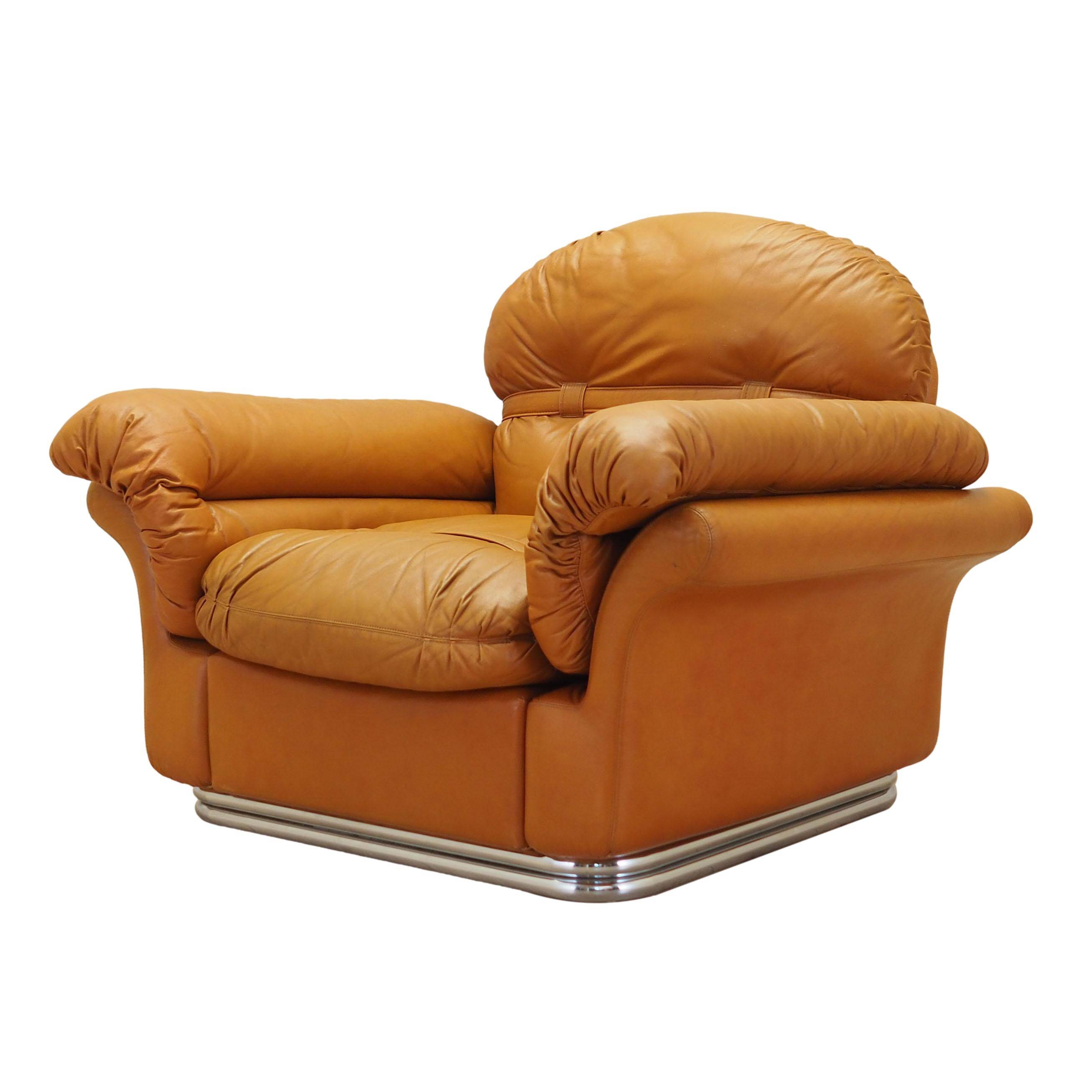 Orange armchair, Space Age design, 1960s, production: Italy