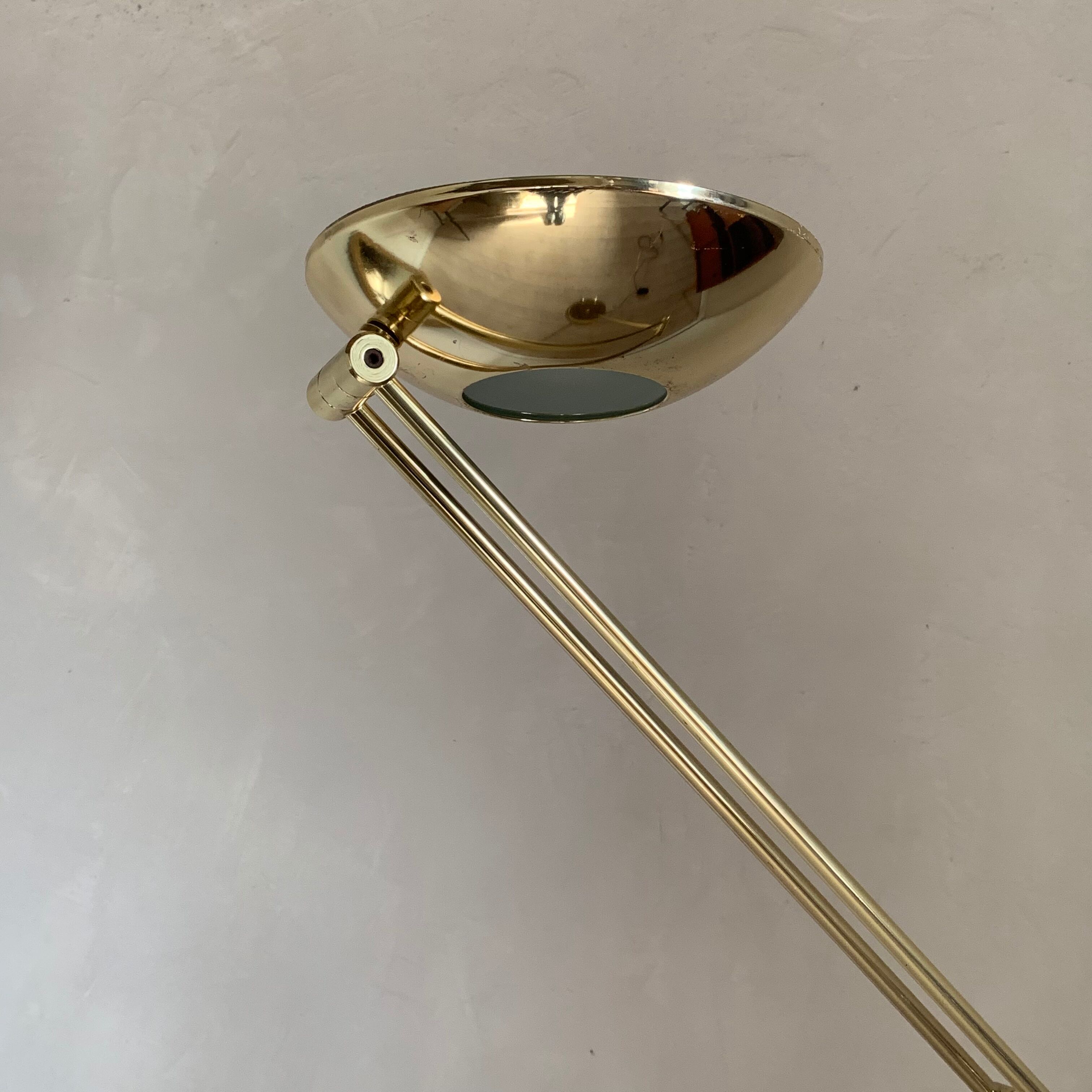 Lampadaire liseuse articulée metal doré vintage