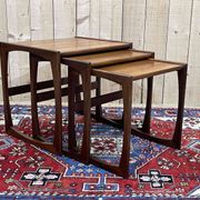 Set of 3 teak nesting tables from the GPlan brand from the 1970s - Series D