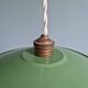 Industrial pendant light in green enamelled sheet metal, 1930s-40s