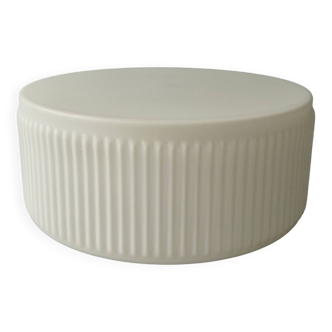 Wall or ceiling light in metal and matt white glass, 1950s