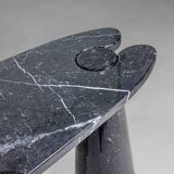 'Eros' console table in black marquina marble by Angelo Mangiarotti