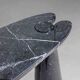 'Eros' console table in black marquina marble by Angelo Mangiarotti