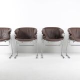 Set of 4 Flynn chairs by Gastone Rinaldi, Italy circa 1970