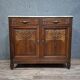 Buffet Art Déco en noyer sculpté et marbre – vers 1930