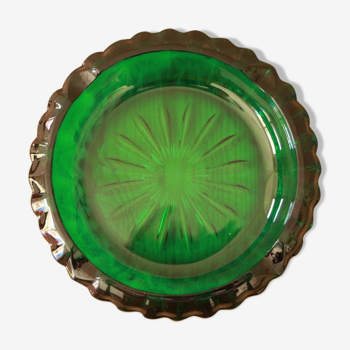 Cendrier en verre vert