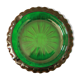 Green glass ashtray