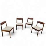4 Scandinavian teak dining chairs / 1970s