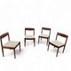 4 Scandinavian teak dining chairs / 1970s