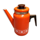 Vintage red enamelled tin cafeteria