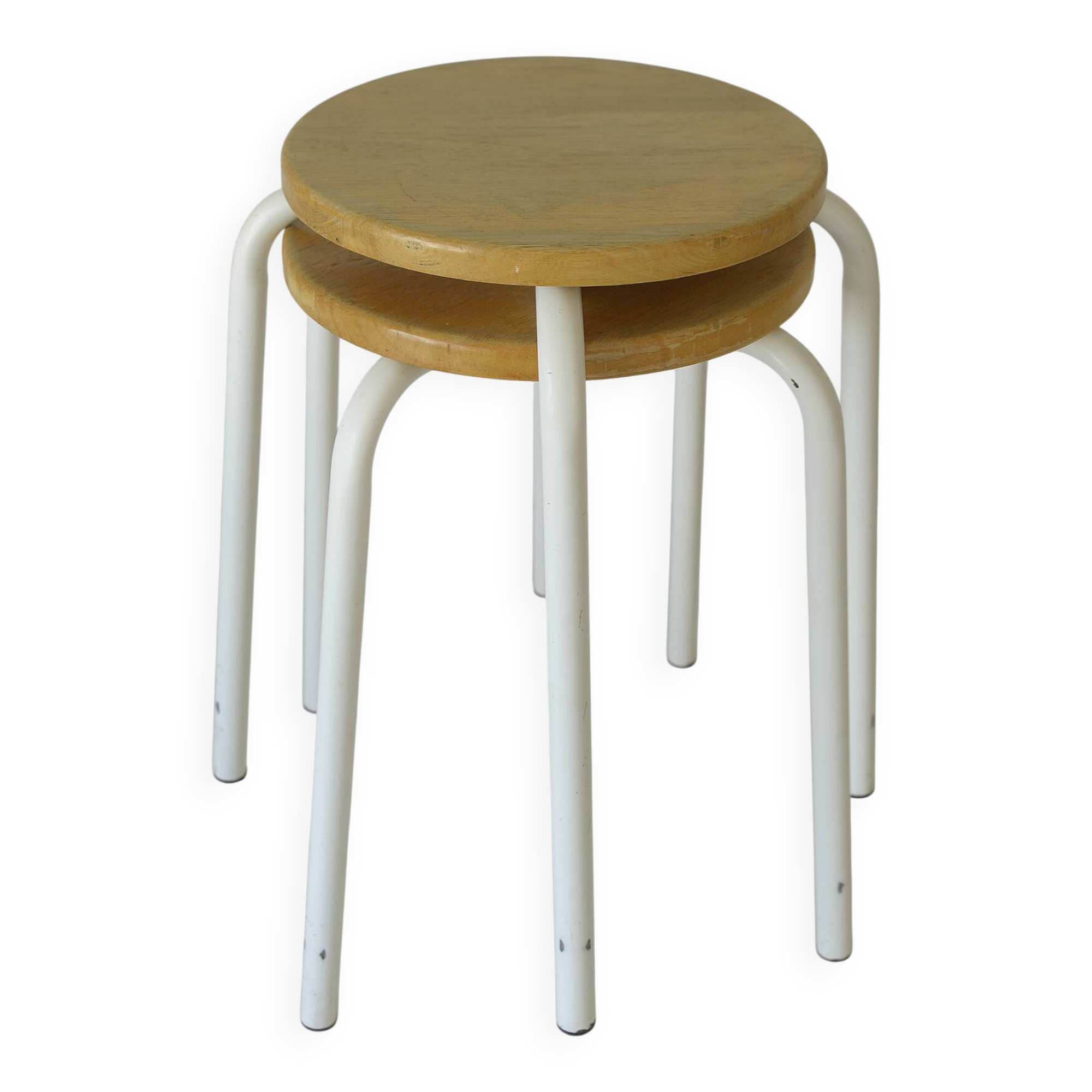 Paire de tabourets empilables vintage