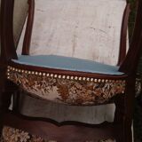 Convertible armchair with seat and back in tapestry