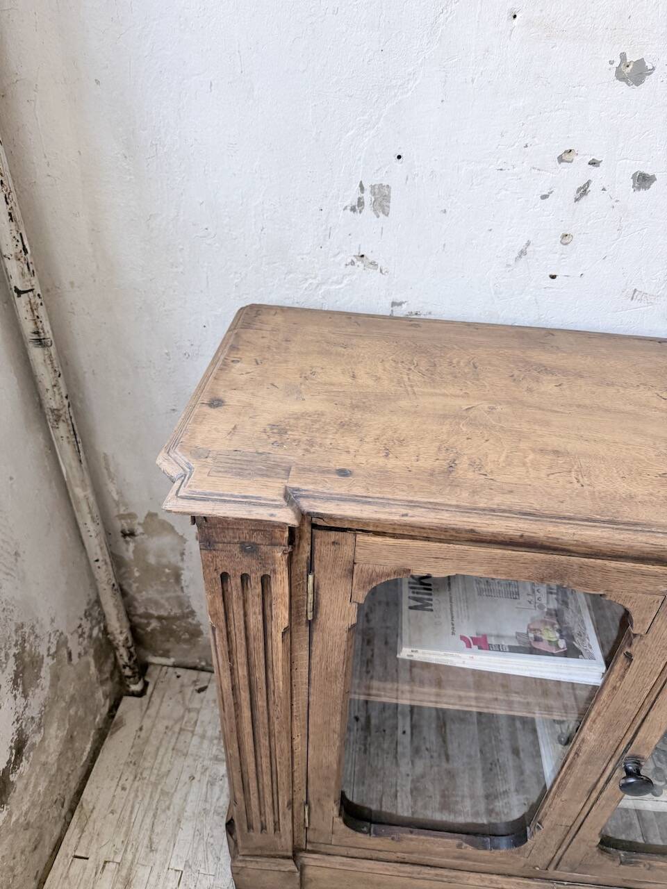 Enfilade display cabinet, solid oak, 1920.