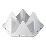 Fiberglass circa 1970. 6 tetrahedron-shaped elements. France.