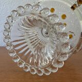 Coupe sur pied verre cristallin années 60