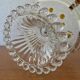 60s crystal glass footed bowl