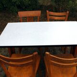 Wooden and formica bistro table