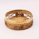 1970s rattan and brass table centrepiece