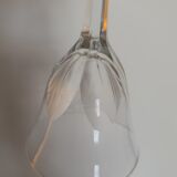 6 crystal water/wine glasses with flat ribs, vintage