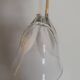 6 crystal water/wine glasses with flat ribs, vintage