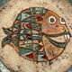 Wall ceramic "fish" – roland zobel, the cyclades 1970s