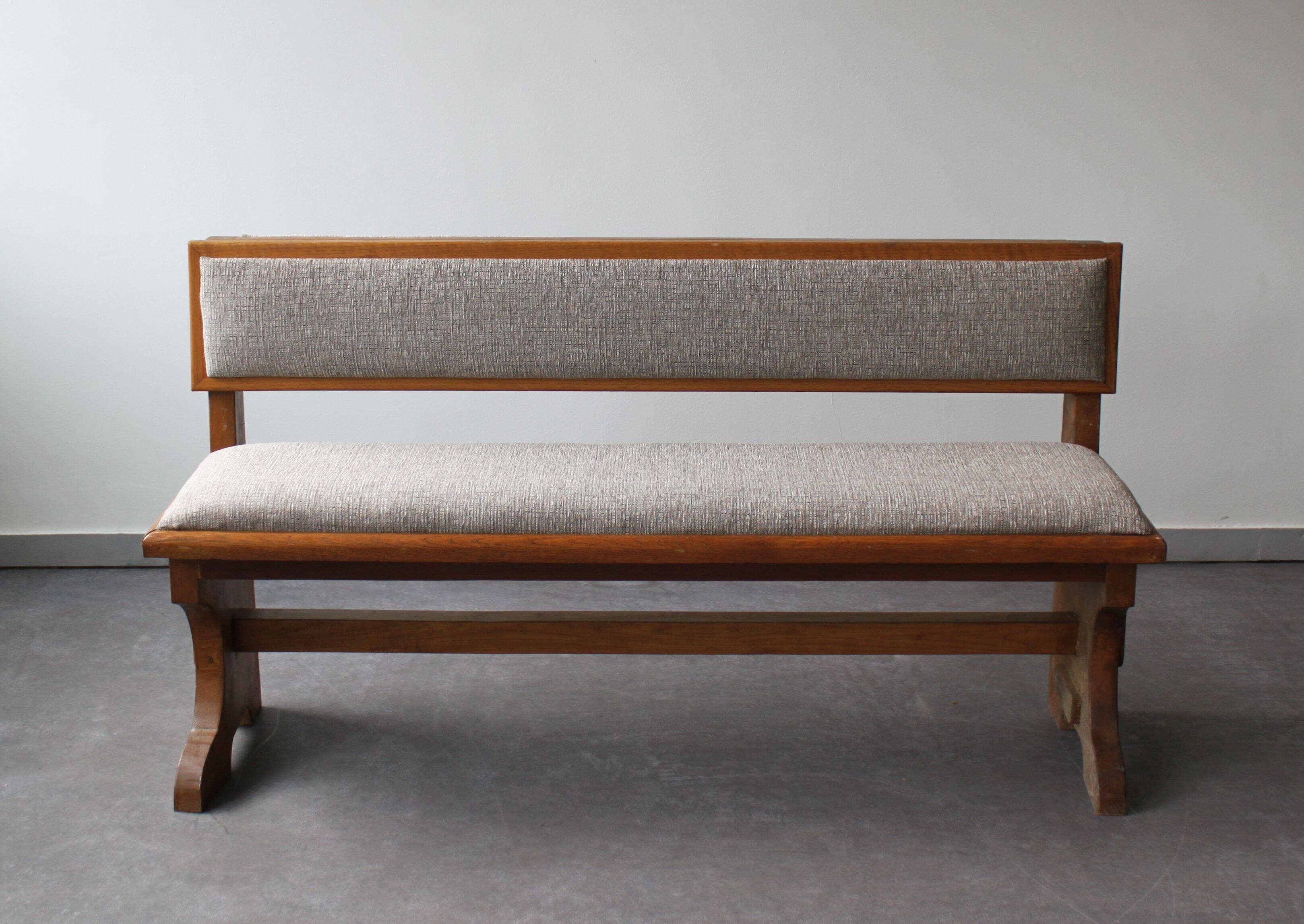Solid oak bench from 1960.