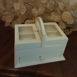 White wooden jewelry box