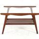 Coffee Table with Glass and Magazine Holder - mid century dutch design