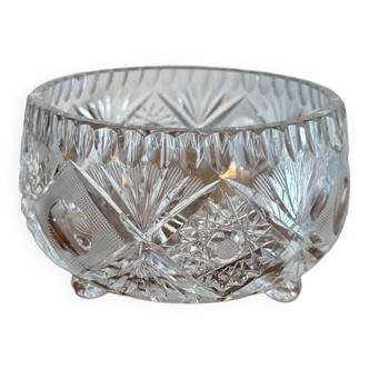 Chiseled crystal bowl