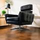 Vintage black armchair / chaise longue with star base