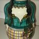 Vintage figurative pitcher in glazed terracotta – Female character