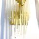 Applique paire verre murano structure dorrure Sciolari, Italie 1970