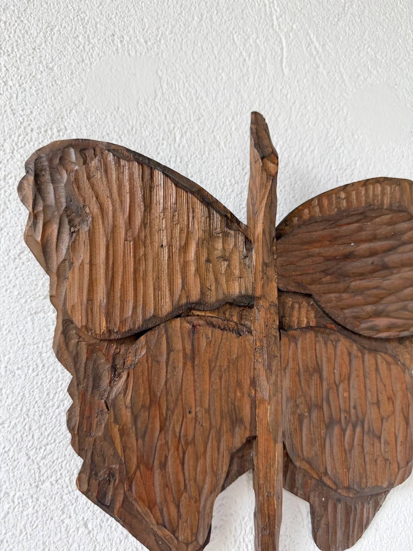 Set of 2 butterfly wall decorations sculptures 1900