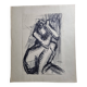 Nude study signed by Maurice de Bus, 1959, 50 x 59 cm